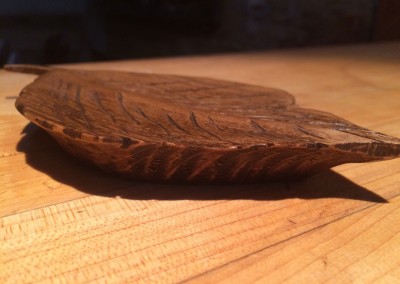 Wood Carved Leaf